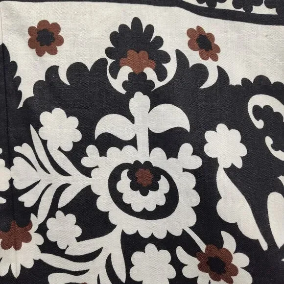 Ann Taylor Linen Blouse Top Women Size M White Floral Waist Tie Casual Feminine - Picture 7 of 9